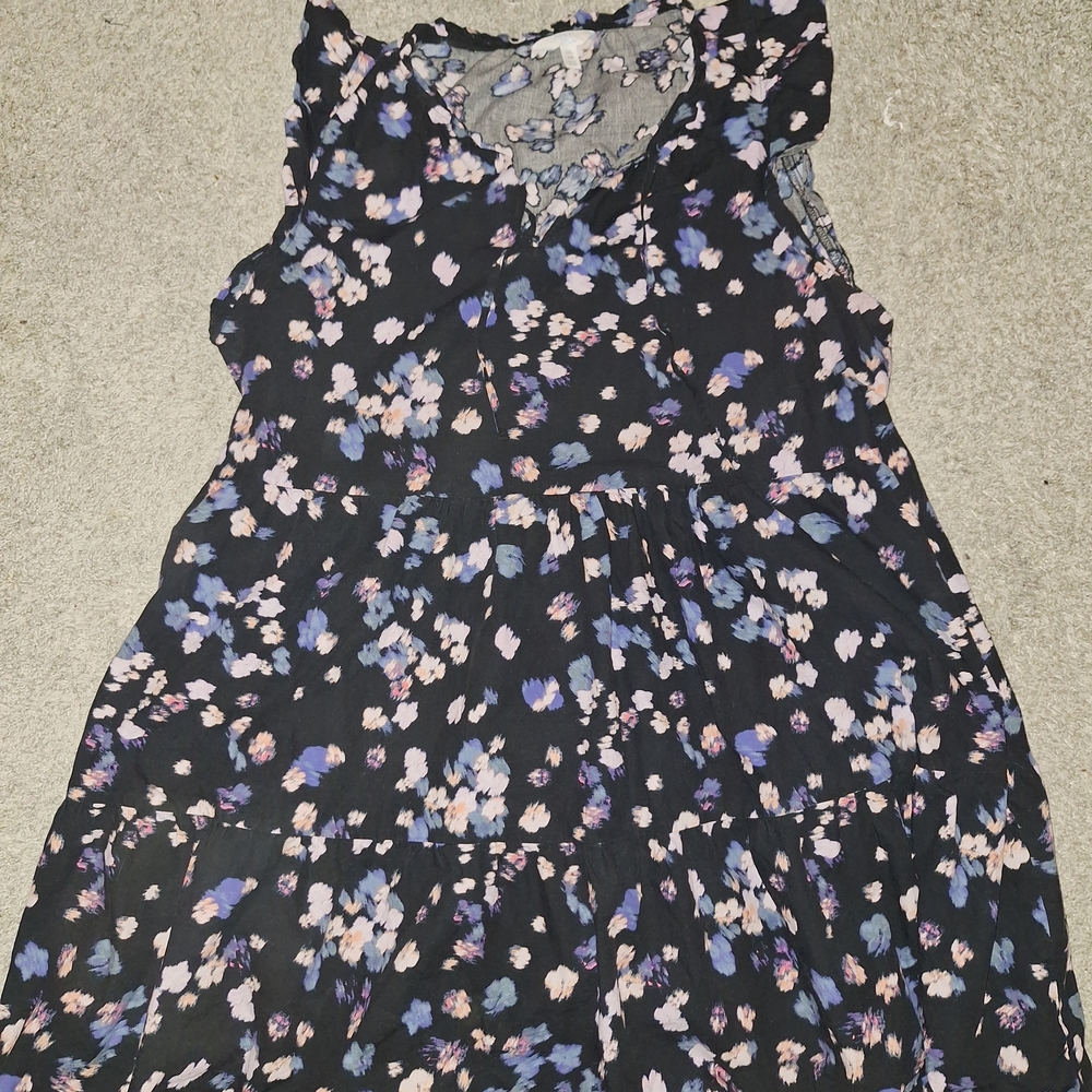 Time and Tru Floral Ruffle Top